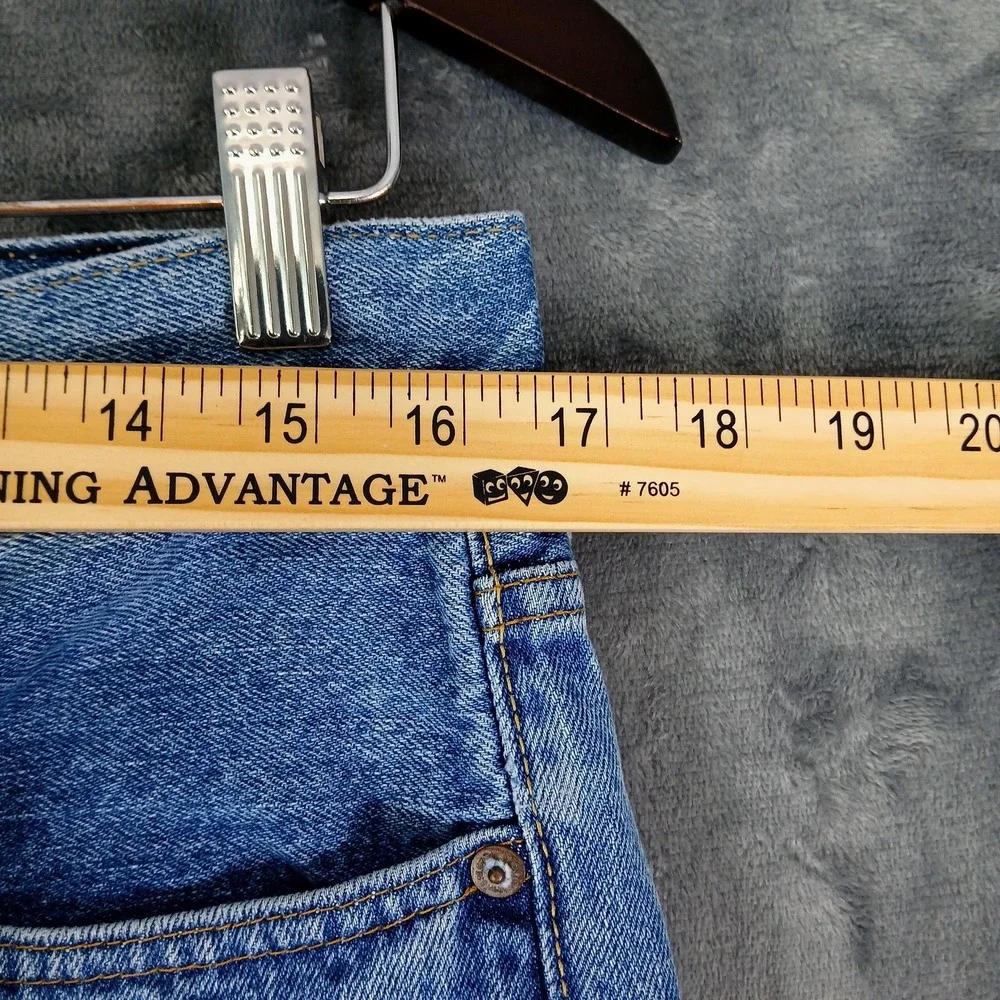 American Eagle Jeans Mens‎ 33x28 Blue Dad Jean 100% Cotton Embroidered Crest